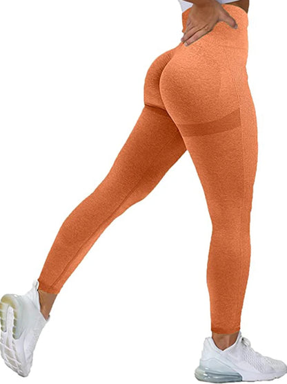 Mallas de entrenamiento sin costuras para mujer, mallas Push Up de cintura alta, mallas deportivas sexis para gimnasio, mallas deportivas negras de moda