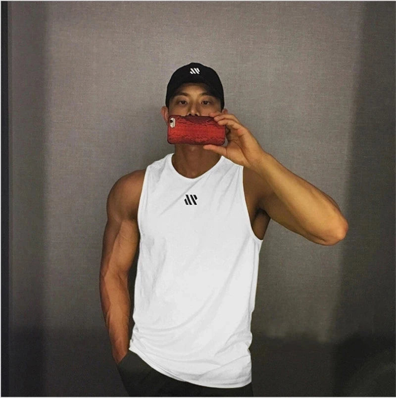 2024 Camiseta sin mangas para gimnasio y fitness para hombre, camiseta sin mangas para Fitness, chaleco deportivo transpirable de malla para hombre, camiseta interior para gimnasio, chaleco para correr para hombre