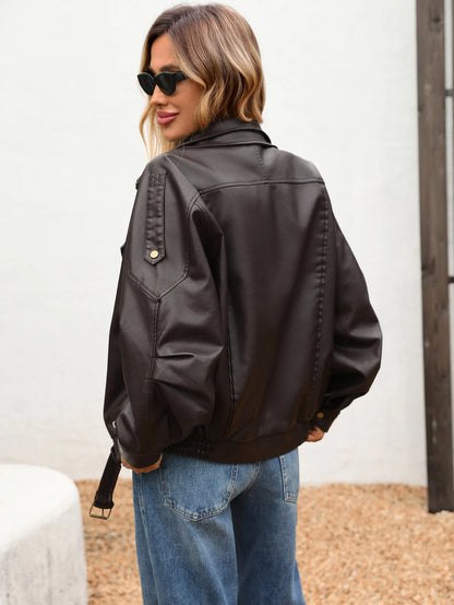 Chaqueta de Piel Sintética
