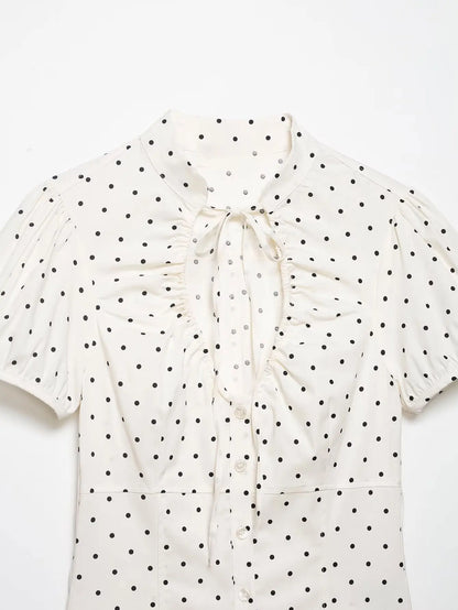 Blusa Con Estampado de Lunares