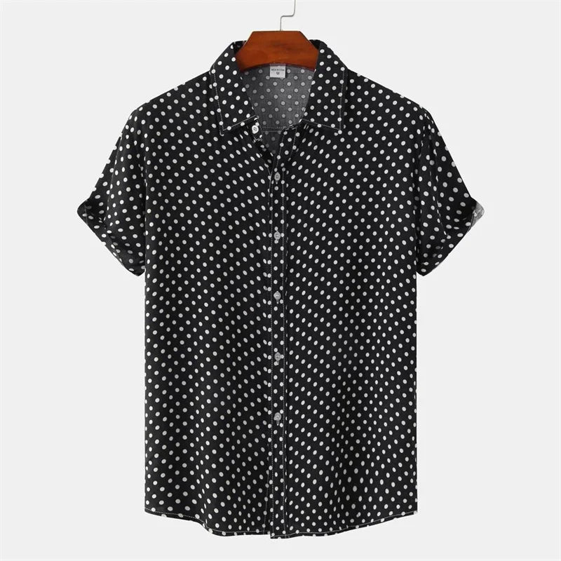Camisa Hawaiana De Puntos