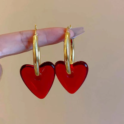 Pendientes De Gota De Corazón