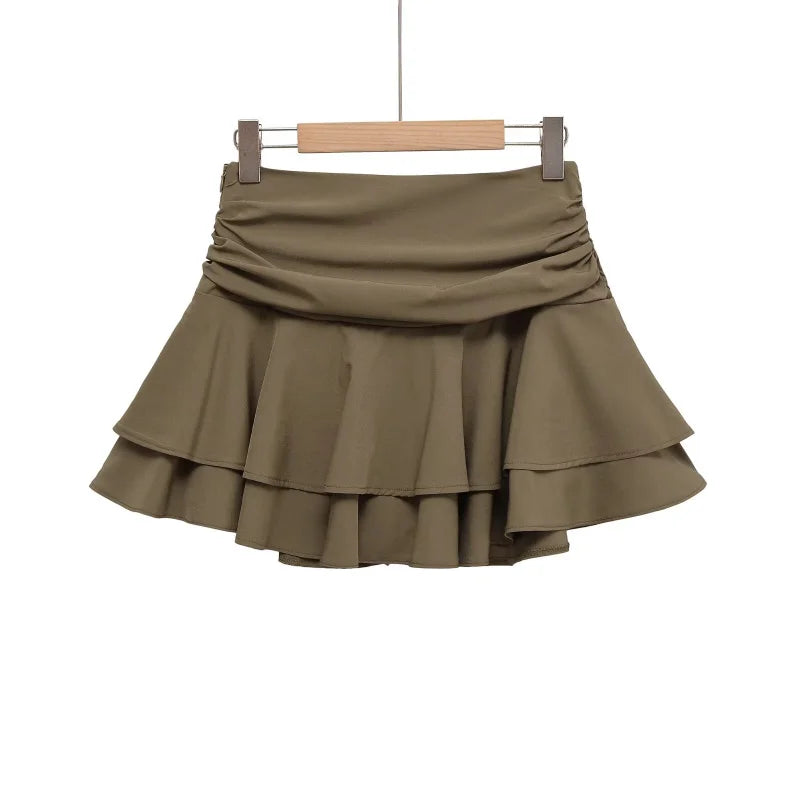 Falda Corta de Cintura Media