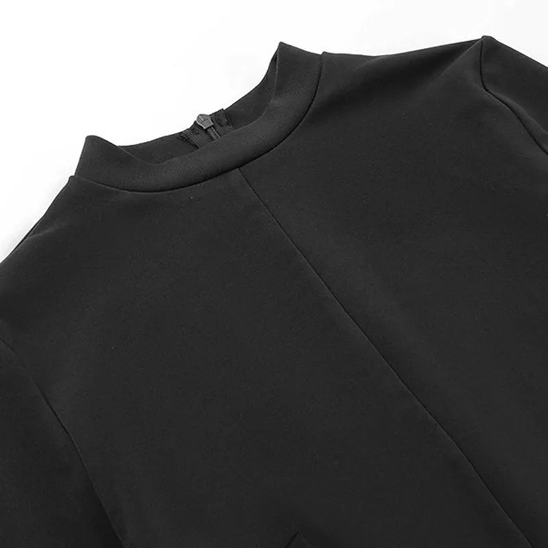 Minivestido Liso de Manga Larga