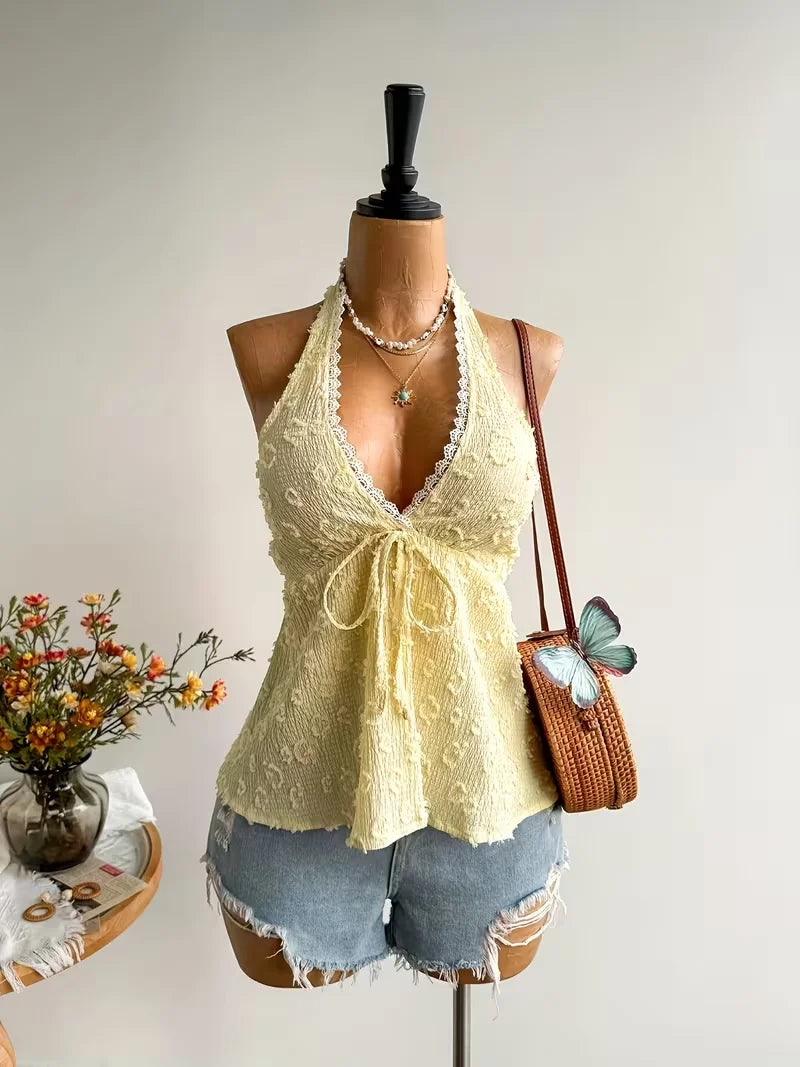 Top Con Cuello En V