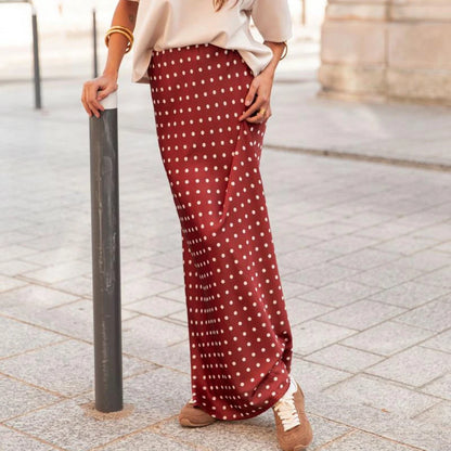 Falda Larga de Satén