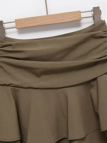 Falda Corta de Cintura Media