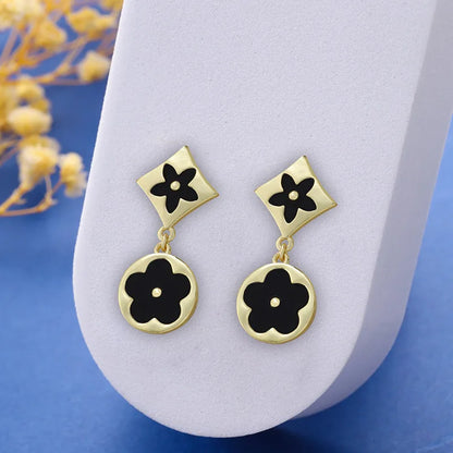 Pendientes Colgantes De Flor