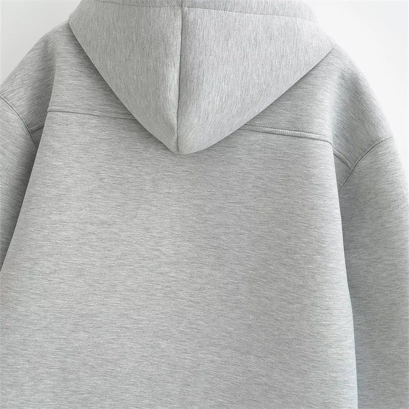 Sudadera con Capucha y Cremallera