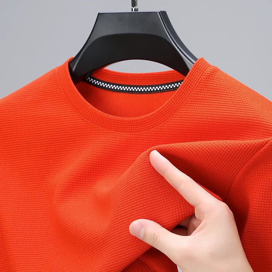 Camiseta Waffle de Manga Corta para Hombre