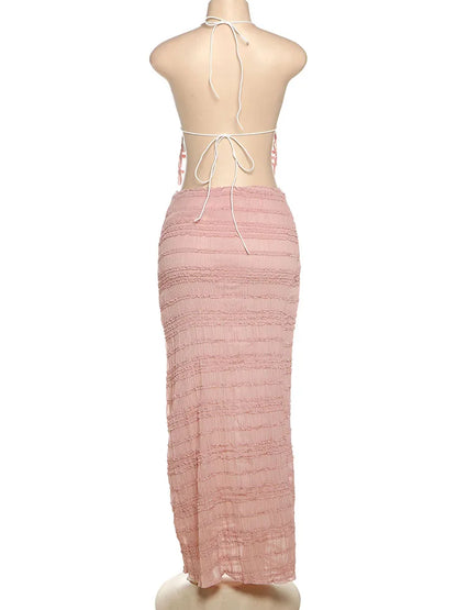 Conjunto Con Espalda Descubierta