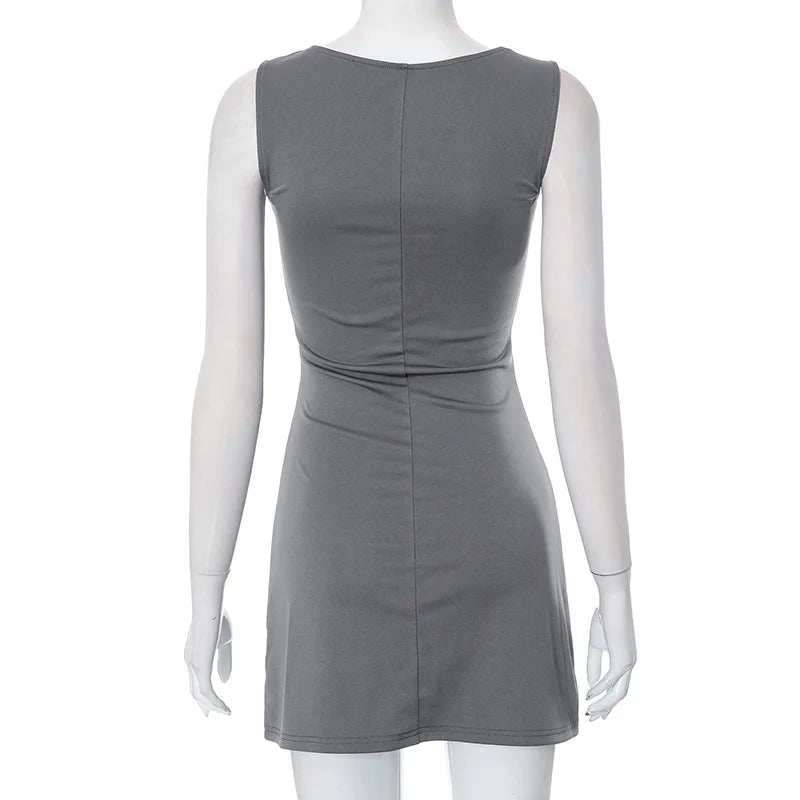 Vestido Corto de Punto sin Mangas - foto 4