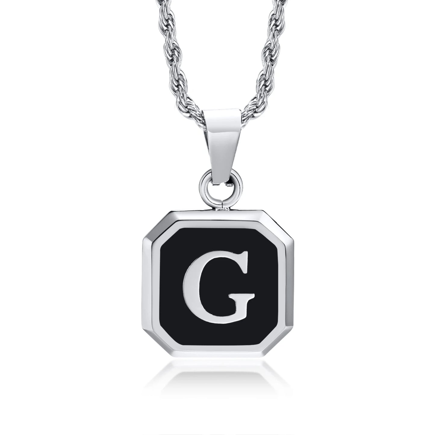Collar Cuadrado Con Iniciales