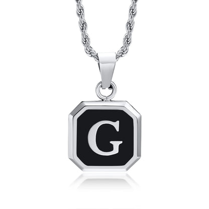 Collar Cuadrado Con Iniciales