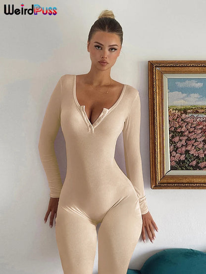 Mono de Cuello Bajo con Botones