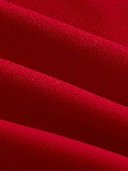 Vestido Halter Con Lazo Rojo