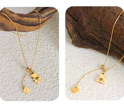 Collar Ajustable Con Colgante De Oso