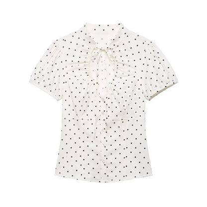 Blusa Con Estampado de Lunares