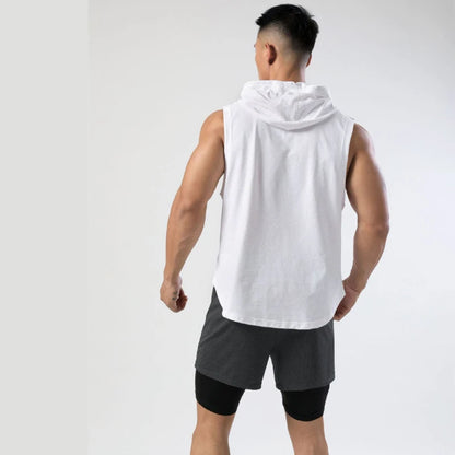 Camisetas sin mangas para hombre, camisetas sin mangas con capucha, camisetas sin mangas para hombre, camisetas sin mangas de Hip Hop para hombre