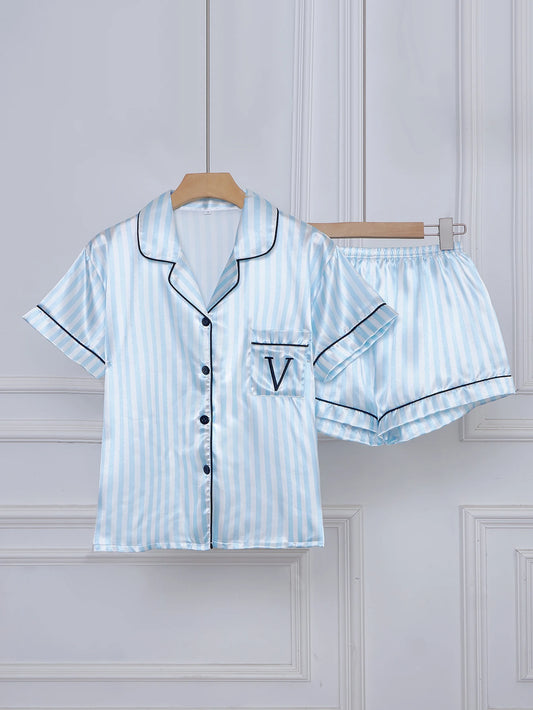 Conjunto de Pijama de Satén