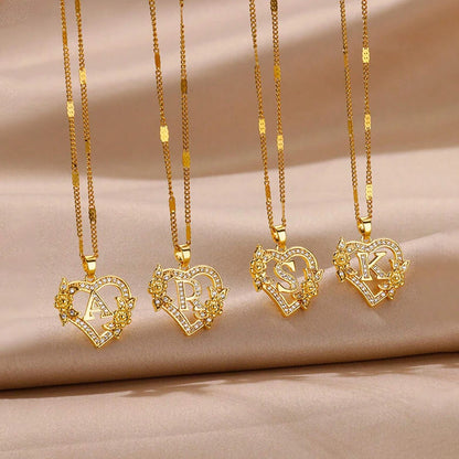 Collar con Inicial en Corazón