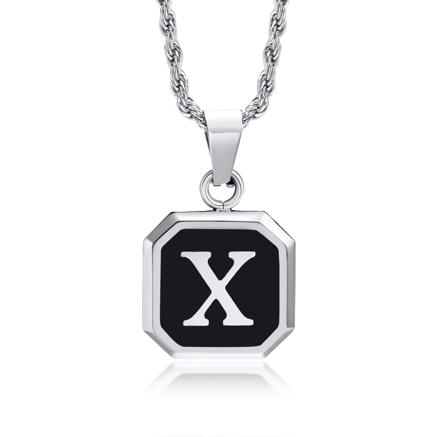 Collar Cuadrado Con Iniciales