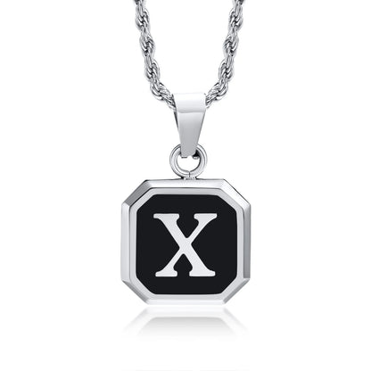 Collar Cuadrado Con Iniciales