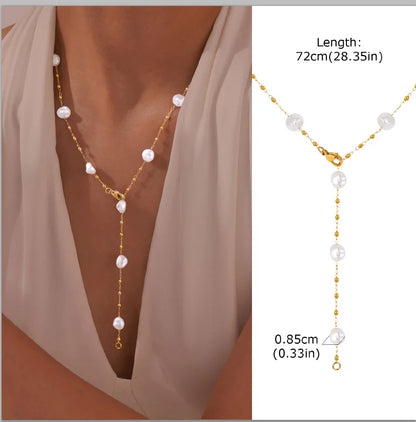 Collar Largo Lariat en Forma de Y - Diseño 16
