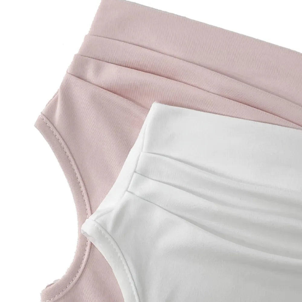 Conjunto de 2 Piezas de Top Asimétrico