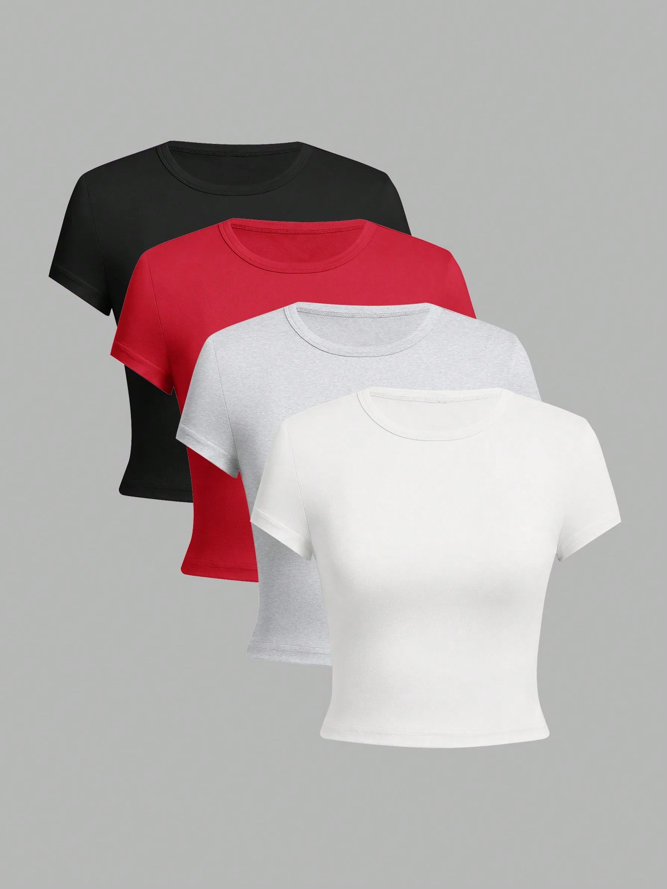 4 Piezas de Camiseta Básica