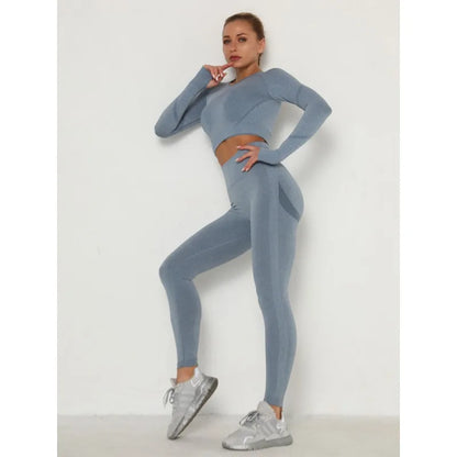 Mallas de entrenamiento sin costuras para mujer, mallas Push Up de cintura alta, mallas deportivas sexis para gimnasio, mallas deportivas negras de moda