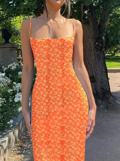 Vestido Largo con Estampado Floral