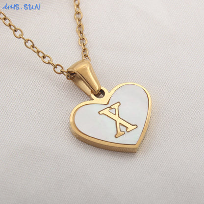 Collar Con Inicial De Corazón