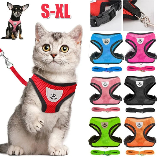 Arnés para perro y gato con correa, ajustable y reflejante - foto 1