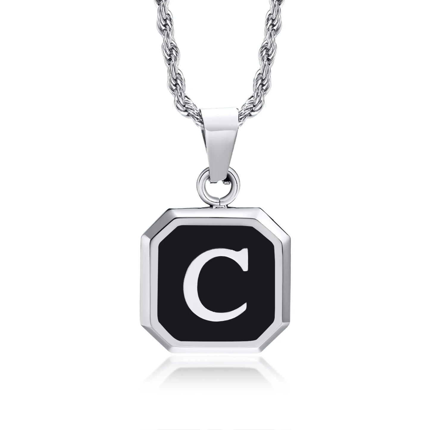 Collar Cuadrado Con Iniciales