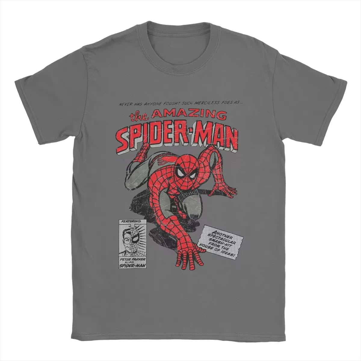 Spider-man Spiderman película Retro Comic hombres camisetas creativas cuello redondo Camiseta 100% algodón regalo de cumpleaños Tops