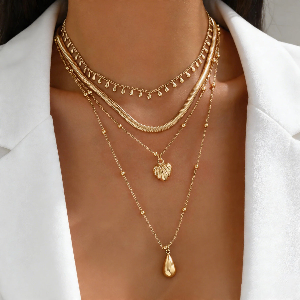 Collar de 4 Capas en Tono Dorado - foto 2