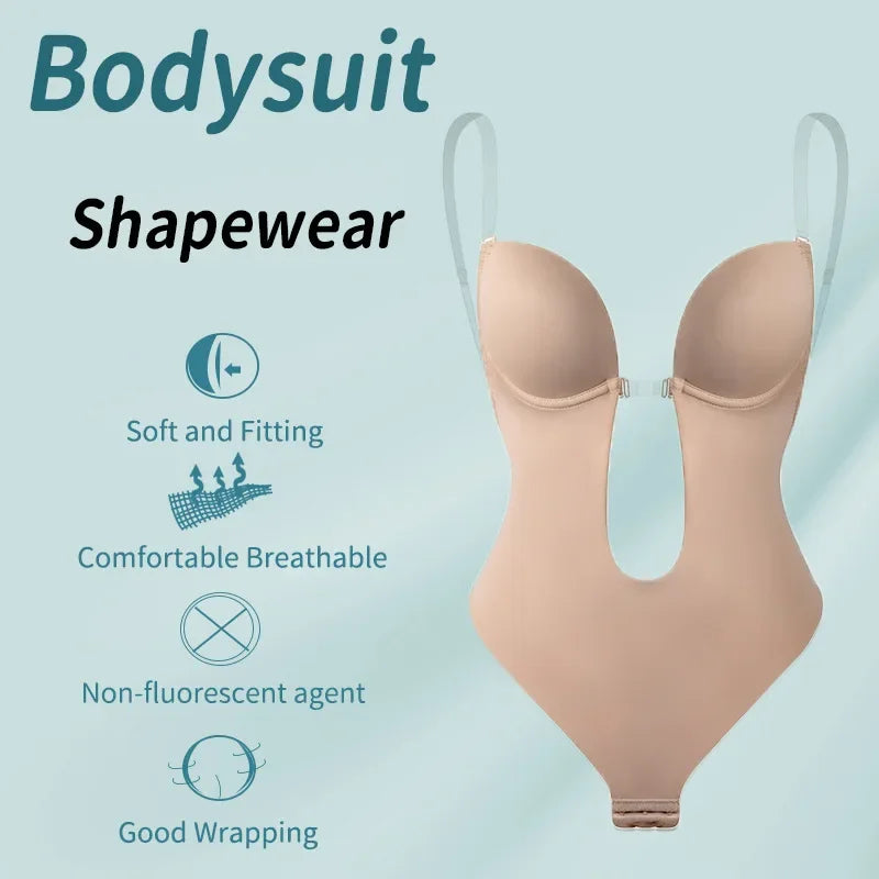 Body moldeador escote profundo sin espalda para vestidos - foto 4