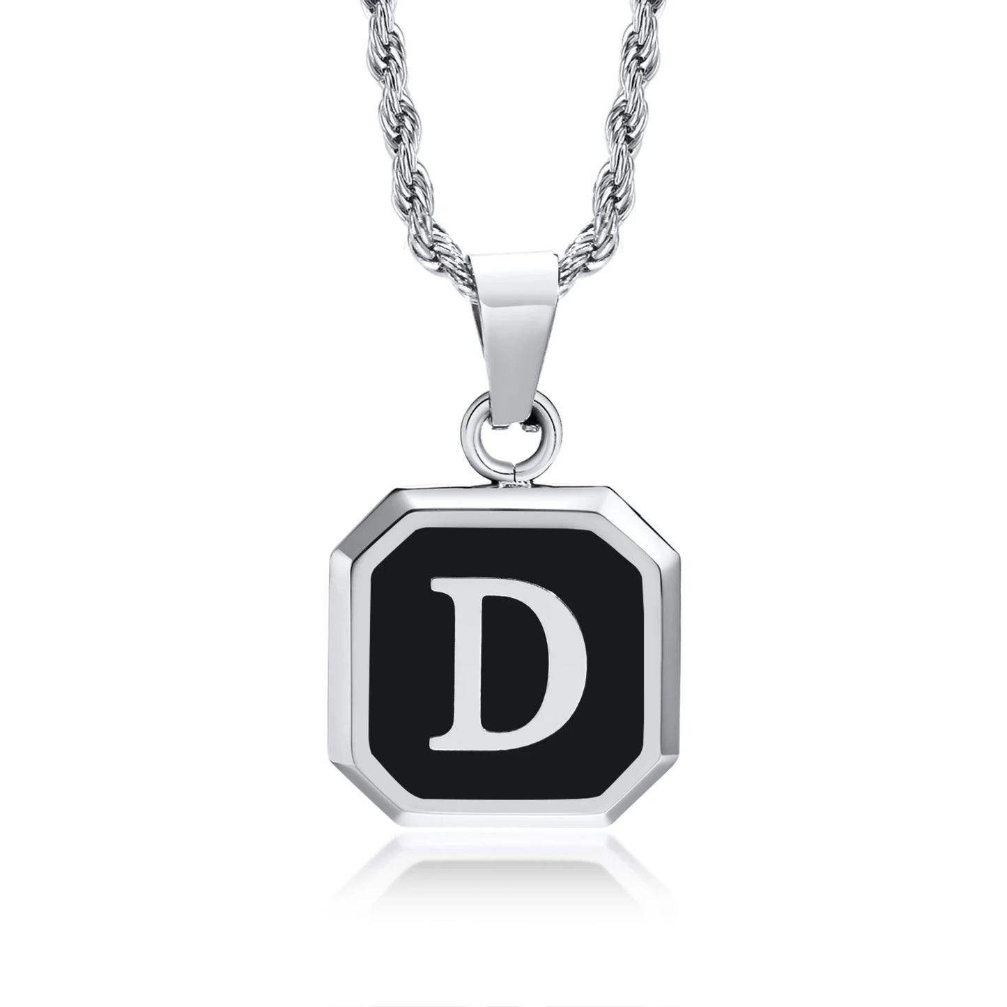 Collar Cuadrado Con Iniciales