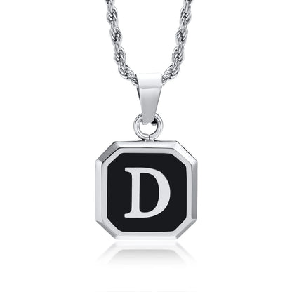 Collar Cuadrado Con Iniciales