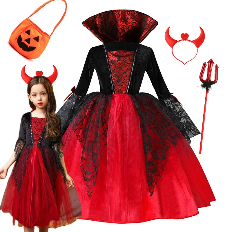 Disfraz de Vampiresa para Niñas