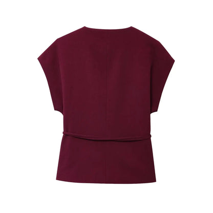 Conjunto de Pantalón y Top sin Mangas con Cuello en V