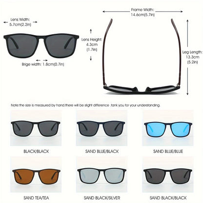 Lentes de sol polarizados cuadrados UV400 unisex - foto 6