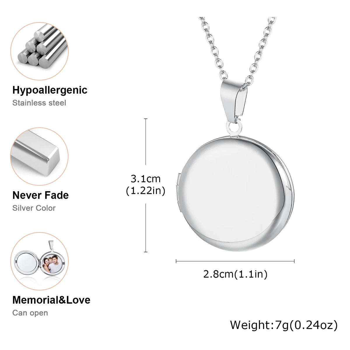 Collar con Relicario de Corazón - Diseño 10