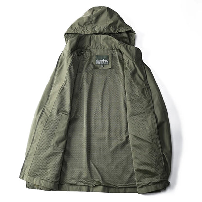 Chaqueta Impermeable Con Capucha
