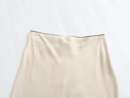 Falda Larga de Satén