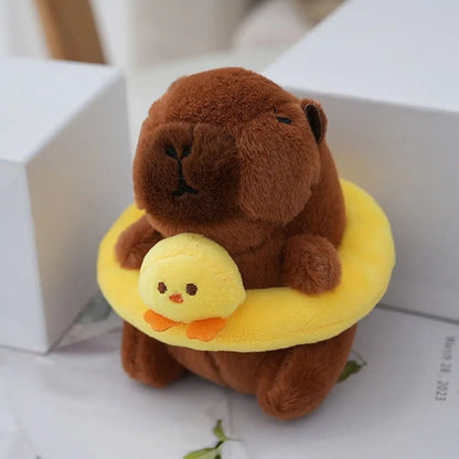 Peluche de capibara con sudadera - Patito amarillo