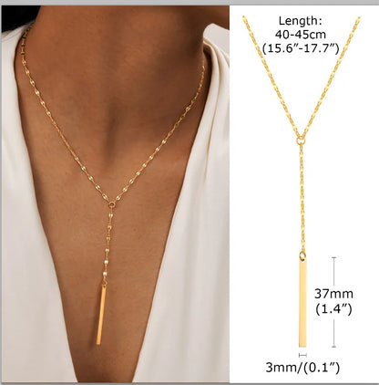 Collar Largo Lariat en Forma de Y - Diseño 9