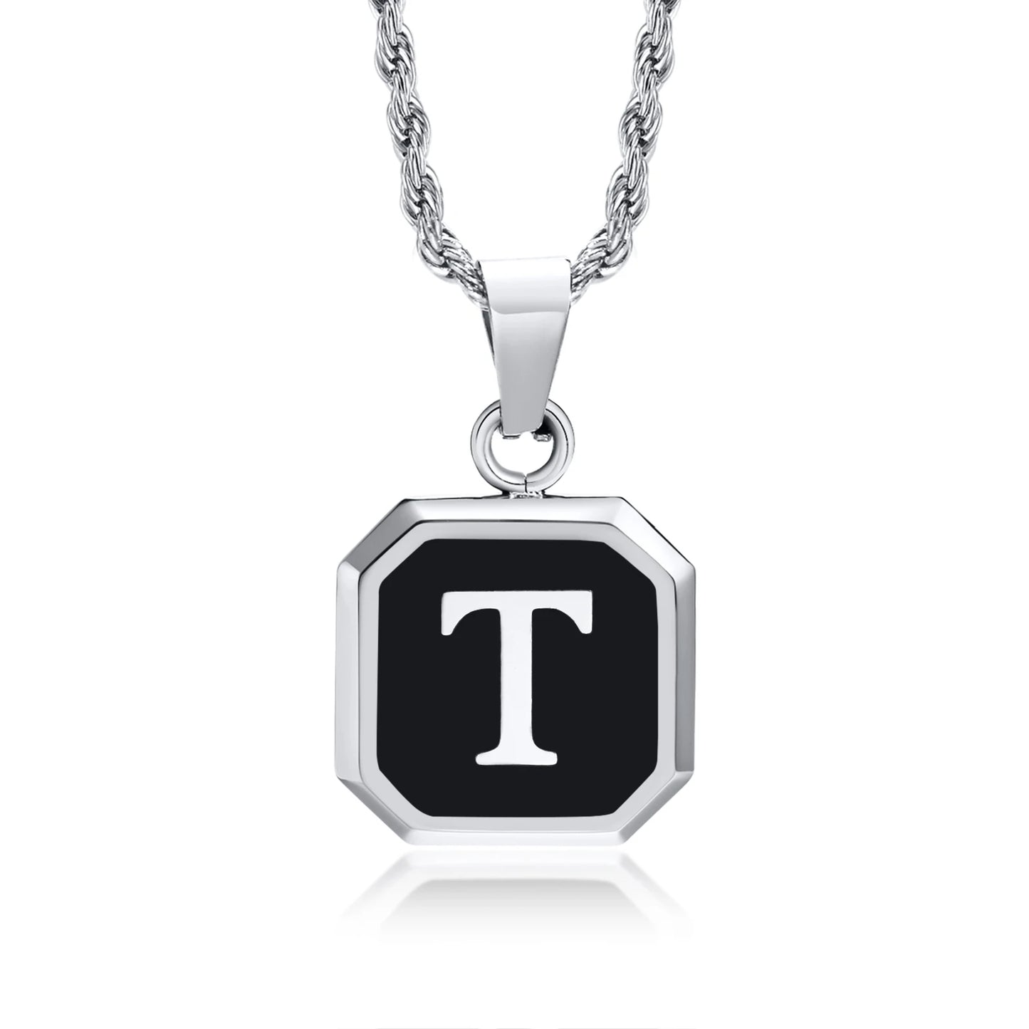 Collar Cuadrado Con Iniciales