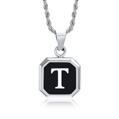 Collar Cuadrado Con Iniciales